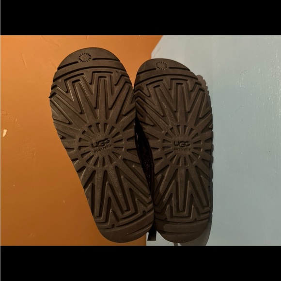 UGG Mini Bailey Bow Black Spot Leopard Sparkle Glitter Women’s Ankle Boots - Picture 6 of 6